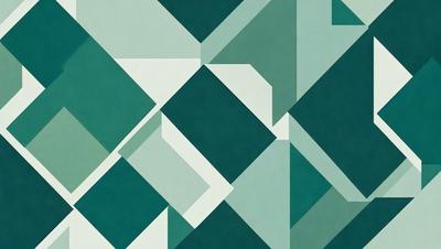 The primary subject of the image is a geometric pattern, which is a digital artwork. The setting is a green background, and the visual style is a combination of digital art and illustration. The dominant colors are green and white, creating a calm and soothing atmosphere.
