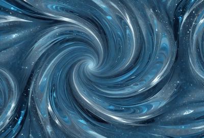 The primary subject of the image is a spiral pattern, which is the main object, scene, or focus of the image. The spiral pattern is set against a blue background, creating a visually striking contrast. The spiral pattern is depicted in a digital art style, giving it a modern and dynamic appearance. The overall atmosphere of the image is one of depth and intricacy, with the spiral pattern serving as a captivating visual element.