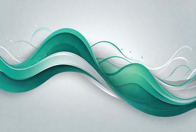 The primary subject of the image is a wave, which is the main object, scene, or focus of the image. The wave is depicted in a digital art style, with a green and white color scheme. The setting or background of the image is a white surface, which provides a clean and minimalist backdrop for the wave.