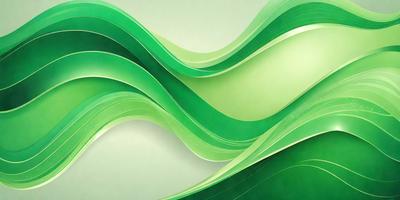 The primary subject of the image is a green wave or water-like pattern. The setting is a white background, which provides a clean and minimalist appearance. The visual style is a combination of digital art and illustration, creating a unique and eye-catching design. The dominant colors are green, which gives the image a fresh and lively atmosphere.