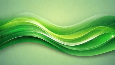 The primary subject of the image is a green wave or a green water-like pattern. The setting is a green background, which creates a vibrant and lively atmosphere. The visual style is a combination of digital art and illustration, giving the image a unique and creative appearance. The dominant colors are green, which creates a sense of freshness and natural beauty.