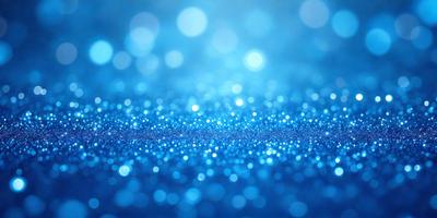 The primary subject of the image is a blue background with a pattern of blue and white lights. The setting appears to be a dark room with a blue surface, possibly a wall or a piece of artwork. The visual style of the image is a combination of a photo and digital art, creating a unique and captivating atmosphere. The dominant colors in the image are blue and white, giving it a calm and serene mood.