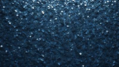 The primary subject of the image is a large blue surface with a pattern of blue squares. The setting appears to be a blue ocean, and the visual style is a close-up of the blue surface. The dominant colors are blue, and the overall atmosphere is calm and serene.