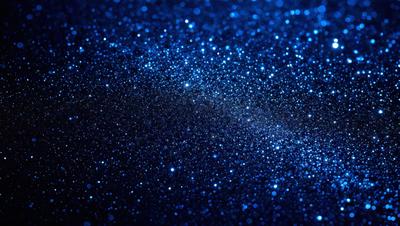 The primary subject of the image is a bright blue sky filled with stars. The setting is a dark background, which contrasts with the brightness of the stars. The visual style is a photo of the night sky, capturing the beauty of the stars and the vastness of the universe. The colors and mood of the image are predominantly blue and serene, creating a sense of wonder and awe.