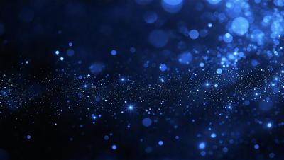 The primary subject of the image is a bright blue sky filled with stars. The setting is a nighttime sky, and the visual style is a photo. The colors and mood of the image are predominantly blue, with a sense of wonder and tranquility.