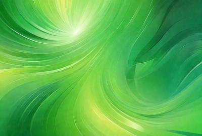 The primary subject of the image is a large, vibrant green leaf. The leaf is prominently displayed in the foreground, with a background of a lush green forest. The visual style of the image is a combination of a photo and digital art, creating a realistic yet artistic representation of the leaf. The colors and mood of the image are predominantly green, with a sense of freshness and vitality.
