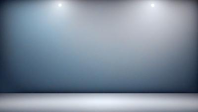 The primary subject of the image is a large, empty white room with a blue background. The setting is a clean, minimalistic space, and the visual style is a photo. The colors and mood of the image are predominantly blue and white, creating a calm and serene atmosphere.