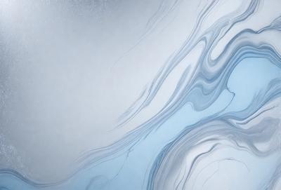 The primary subject of the image is a painting of a blue and white ocean. The setting is a white background, which provides a clean and minimalist appearance. The visual style is a digital art or illustration, as it is a painting of an ocean, not a photograph. The dominant colors are blue and white, creating a serene and calming atmosphere.