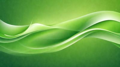 The primary subject of the image is a green, swirling, and flowing pattern. The setting is a green background, which complements the vibrant green color of the pattern. The visual style is a digital art or illustration, as the pattern appears to be a part of a larger design. The colors and mood of the image are predominantly green, creating a sense of freshness and tranquility.