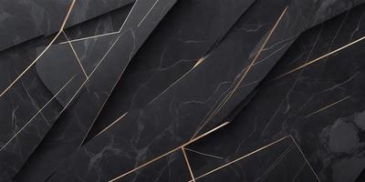 The primary subject of the image is a black marble wall with gold accents. The setting is a room with a black and gold marble wall as the main focus. The visual style is a close-up of the marble wall, showcasing its intricate patterns and textures. The colors and mood of the image are predominantly black and gold, creating a luxurious and elegant atmosphere.