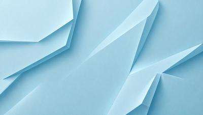 The primary subject of the image is a blue paper with a pattern of folded edges. The setting is a blue background, and the visual style appears to be a digital art or illustration. The colors and mood of the image are predominantly blue, creating a calm and serene atmosphere.