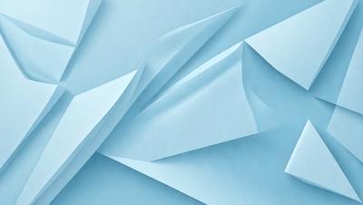 The primary subject of the image is a blue paper, which is folded into a unique and intricate design. The setting is a blue background, which complements the blue paper. The visual style is a combination of digital art and illustration, as the paper is carefully crafted to create a three-dimensional effect. The colors and mood of the image are predominantly blue, giving it a calm and serene atmosphere.