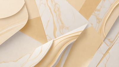 The primary subject of the image is a marble wall with a patterned design. The setting is a room with a marble wall, and the visual style is a combination of photo and digital art. The colors and mood of the image are predominantly yellow and white, giving it a warm and inviting atmosphere.