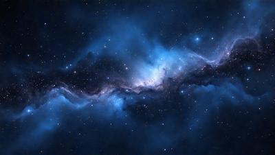 The primary subject of the image is a beautiful, colorful, and intricate space scene. The setting is a dark, star-filled sky, with the stars and nebulae creating a captivating backdrop. The visual style of the image is a combination of photo and digital art, creating a stunning and detailed representation of the cosmos. The colors and mood of the image are predominantly dark and mysterious, with the vibrant colors of the stars and nebulae standing out against the black background