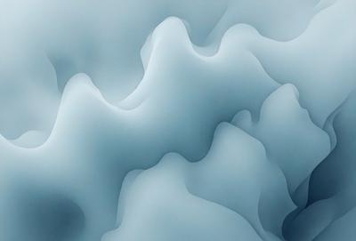 The primary subject of the image is a large, white, and blue wave. The wave is the main focus of the image, and it appears to be a digital art or illustration. The setting is a blue sky, which serves as the backdrop for the wave. The visual style gives the impression of a pattern or texture, adding depth and interest to the scene. The dominant colors are blue and white, creating a calm and serene atmosphere.