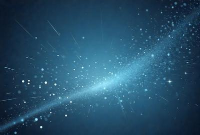 The primary subject of the image is a bright blue background with a pattern of white stars. The setting appears to be a dark, starry night, with the blue background providing a contrasting backdrop. The visual style of the image is a combination of digital art and illustration, creating a unique and captivating scene. The dominant colors are blue and white, with the blue background and white stars creating a sense of depth and contrast. The overall atmosphere of the image is serene and peaceful, as it captures the beauty of the