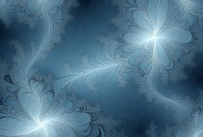 The primary subject of the image is a blue and white swirling pattern, which appears to be a digital art or illustration. The setting is a blue background, and the visual style suggests that it is a digital art or illustration. The dominant colors are blue and white, creating a calm and soothing atmosphere.