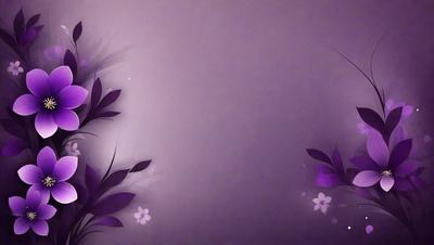 The primary subject of the image is a purple flower with a white center. The setting is a purple background, which creates a visually striking contrast with the flower. The visual style is a digital art or illustration, as the flower is depicted in a detailed and artistic manner. The colors and mood of the image are predominantly purple, which gives it a calm and serene atmosphere.