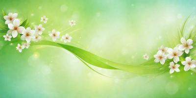 The primary subject of the image is a green background with a flowing, swirling pattern. The setting is a bright, colorful environment, possibly a digital art or illustration. The visual style is a combination of a photo and a pattern, creating a unique and vibrant atmosphere. The colors and mood are predominantly green, with a touch of white, giving the scene a fresh and lively feel.