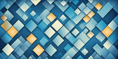 The primary subject of the image is a blue and white geometric pattern. The setting is a blue background, and the visual style appears to be a digital art or illustration. The dominant colors are blue and white, creating a calm and soothing atmosphere.