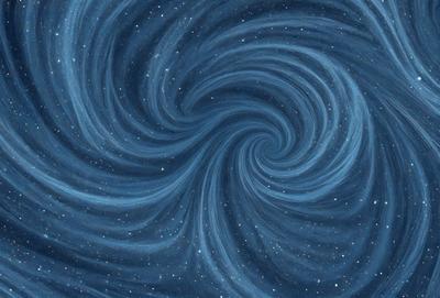 The primary subject of the image is a spiral pattern, which is the main object, scene, or focus of the image. The spiral pattern is set against a blue background, which creates a visually striking contrast. The spiral pattern is depicted in a digital art style, giving it a modern and dynamic appearance. The overall atmosphere of the image is one of depth and intricacy, with the spiral pattern serving as a captivating visual element.