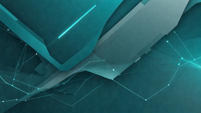 The primary subject of the image is a blue and white geometric pattern. The setting is a dark blue background, which contrasts with the white and blue geometric shapes. The visual style is a digital art or illustration, as the pattern appears to be a part of a larger design. The colors and mood of the image are predominantly dark and moody, with the blue and white shapes creating a sense of depth and complexity.