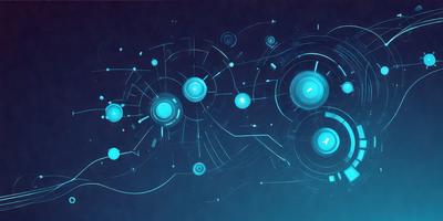 The primary subject of the image is a blue and white digital artwork featuring a series of interconnected circles. The setting is a blue background, which complements the artwork's colors. The visual style is a combination of digital art and illustration, creating a unique and intricate design. The overall atmosphere is calm and visually appealing, with the interconnected circles symbolizing unity and connection.