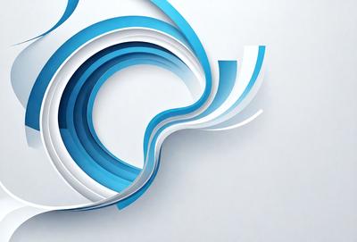 The primary subject of the image is a blue and white wave, which is the main object, scene, or focus of the image. The setting or background is a white surface, which provides a clean and minimalistic backdrop for the wave. The visual style of the image is digital art, as it is a well-crafted and detailed illustration. The dominant colors in the image are blue and white, creating a calm and serene atmosphere.
