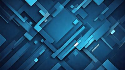 The primary subject of the image is a blue and white geometric pattern. The setting is a blue background, and the visual style is a digital art or illustration. The dominant colors are blue and white, creating a calm and soothing atmosphere.