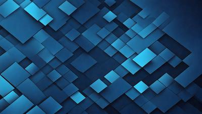 The primary subject of the image is a blue and white geometric pattern. The setting is a blue background, and the visual style is a digital art or illustration. The dominant colors are blue and white, creating a calm and soothing atmosphere.