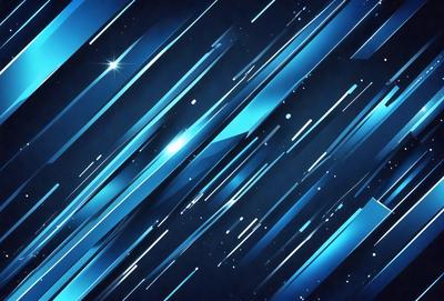 The primary subject of the image is a blue and white space background with a pattern of blue lines and stars. The setting is a space environment, and the visual style is a digital art or illustration. The dominant colors are blue and white, creating a calm and serene atmosphere.