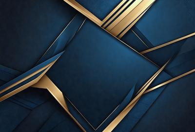 The primary subject of the image is a blue and gold patterned background. The setting is a blue and gold patterned surface, which creates a visually appealing and intricate design. The visual style of the image is a combination of digital art and illustration, showcasing the artist's skill in creating a complex and detailed pattern. The colors and mood of the image are predominantly blue and gold, giving it a sophisticated and elegant appearance.