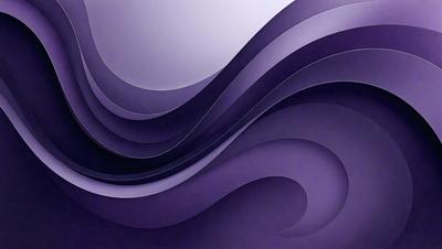 The primary subject of the image is a purple wave, which is the main focus of the scene. The wave is depicted in a digital art style, giving it a modern and visually appealing appearance. The setting is a wall, and the visual style is a combination of digital art and illustration. The dominant colors in the image are purple and blue, creating a calming and serene atmosphere.