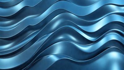 The primary subject of the image is a blue wave pattern, which is the main object, scene, or focus of the image. The setting or background is a blue surface, which could be a wall, a fabric, or a digital background. The visual style of the image is digital art, as it is a digital representation of a wave pattern. The dominant colors in the image are blue and silver, creating a calm and soothing atmosphere.