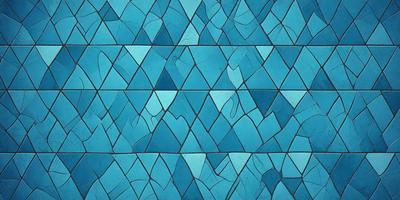 The primary subject of the image is a blue tile wall with a pattern of blue and white squares. The setting is a room with a blue tile floor. The visual style is a digital art or illustration, as the tiles appear to be a part of a larger design. The dominant colors are blue and white, creating a calm and soothing atmosphere.