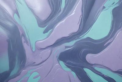 The primary subject of the image is a purple and blue swirling pattern, which appears to be a digital art or illustration. The setting is a blue background, and the visual style suggests that it is a digital artwork. The colors and mood of the image are predominantly purple and blue, creating a calming and soothing atmosphere.