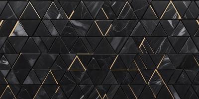 The primary subject of the image is a black and gold marble wall. The setting is a room with a black and gold marble wall as the main focus. The visual style is a close-up of the marble wall, showcasing its intricate patterns and textures. The dominant colors are black and gold, creating a luxurious and elegant atmosphere.