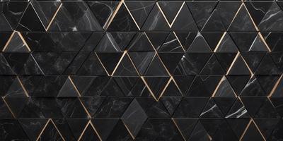 The primary subject of the image is a black and gold marble wall. The setting is a black and gold marble wall, which serves as the background. The visual style is a close-up of the marble wall, showcasing its intricate patterns and textures. The dominant colors are black and gold, creating a luxurious and elegant atmosphere.