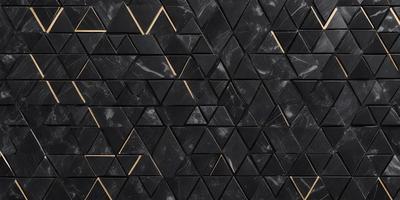 The primary subject of the image is a black and gold marble wall. The setting is a black and gold marble wall, which serves as the background. The visual style is a close-up of the marble wall, showcasing its intricate patterns and textures. The dominant colors are black and gold, creating a luxurious and elegant atmosphere.