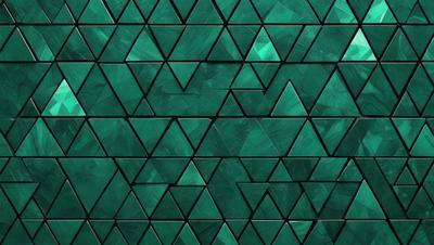 The primary subject of the image is a green and black patterned wallpaper. The setting is a wall, and the visual style is a close-up of the pattern. The dominant colors are green and black, creating a modern and stylish atmosphere.