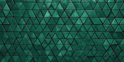 The primary subject of the image is a green and black patterned wall. The setting is a room with a green and black tiled wall, which serves as the background. The visual style is a close-up of the tiled wall, showcasing the intricate pattern. The dominant colors are green and black, creating a bold and striking atmosphere.