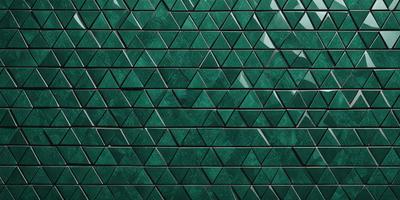 The primary subject of the image is a green and black patterned wall. The setting is a room with a green and black tiled wall, which creates a unique and visually striking atmosphere. The visual style of the image is a close-up of the tiled wall, showcasing the intricate pattern and design. The colors and mood of the image are predominantly green and black, giving it a modern and sophisticated appearance.