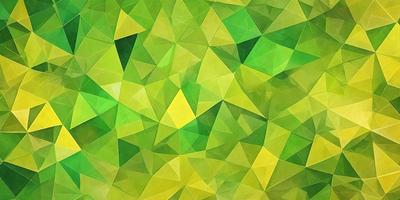 The primary subject of the image is a green and yellow geometric pattern. The setting is a green background, and the visual style appears to be a digital art or illustration. The dominant colors are green and yellow, creating a lively and vibrant atmosphere.