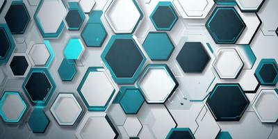 The primary subject of the image is a blue and white geometric pattern. The setting is a wall with a honeycomb-like design, which adds a unique visual style to the scene. The colors in the image are predominantly blue and white, creating a calm and soothing atmosphere.