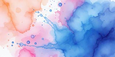 The primary subject of the image is a painting of a colorful, swirling, and abstract design. The setting is a white background, which provides a clean and uncluttered appearance. The visual style is a combination of digital art and illustration, creating a unique and artistic representation. The dominant colors in the painting are blue, pink, and orange, which contribute to a vibrant and lively atmosphere.