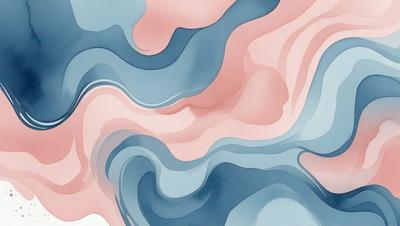 The primary subject of the image is a blue and pink abstract art piece. The setting is a blue and pink background, which complements the artwork. The visual style is a combination of digital art and illustration, creating a unique and eye-catching design. The dominant colors in the image are blue and pink, which evoke a sense of warmth and creativity.