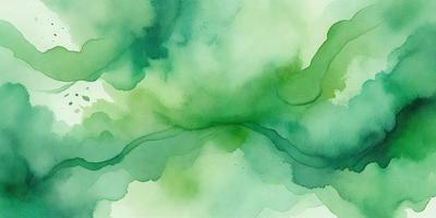 The primary subject of the image is a green watercolor painting of a leafy plant. The setting is a watercolor painting, which gives the image a unique visual style. The colors and mood of the painting are predominantly green, creating a serene and natural atmosphere.