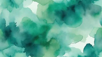 The primary subject of the image is a green, watercolor-style painting of a leafy plant. The setting is a watercolor painting, which gives the image a unique and artistic visual style. The colors and mood of the painting are predominantly green, creating a serene and natural atmosphere.