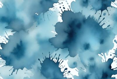The primary subject of the image is a blue and white floral pattern. The setting is a blue and white background, which creates a visually appealing contrast with the floral pattern. The visual style of the image is a combination of digital art and illustration, giving it a unique and artistic appearance. The dominant colors in the image are blue and white, creating a calm and serene atmosphere.