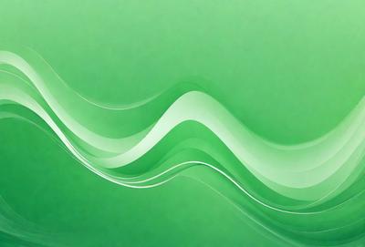 The primary subject of the image is a green wave, which appears to be a digital art or illustration. The setting is a green background, and the visual style suggests that the image is a creative and artistic representation of a wave. The dominant colors are green, and the overall atmosphere is calm and serene.